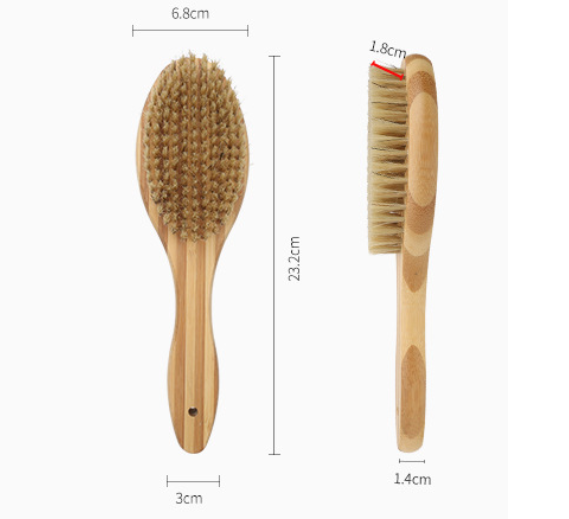 HOP Cat Brush With Boar Bristle And Bamboo Handle Gentle Easy Grooming Massage | For Daily Grooming