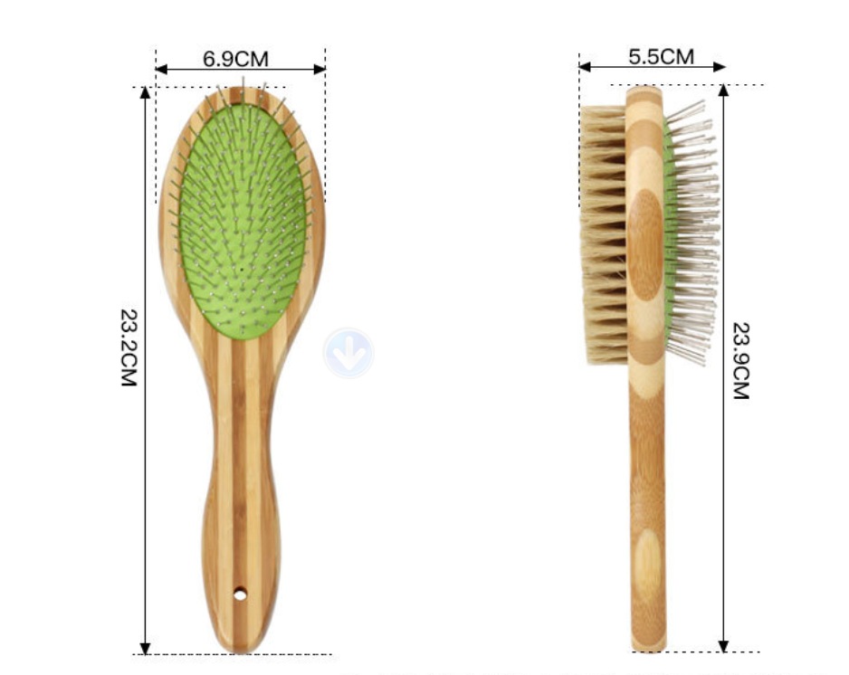 Histotree Cat Pin Brush 2-In-1 Double Sided Pin &amp; Bristle Brush For Cats | Long-Haired Cats Daily Use
