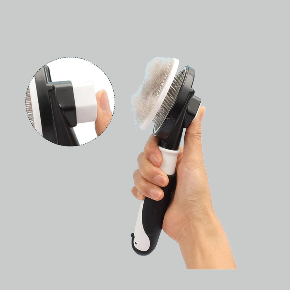 HisToTree Cat Grooming Brush Self Cleaning Slicker Brush Gently Removes Loose Undercoat