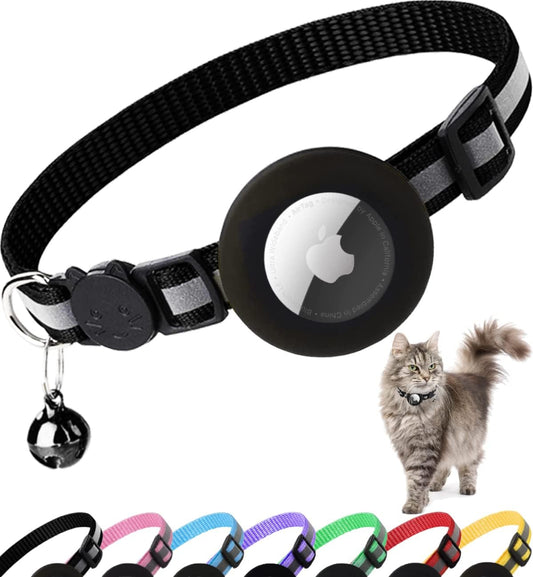 AirTag Cat Collar with Breakaway Safety - Reflective Tracking Collar