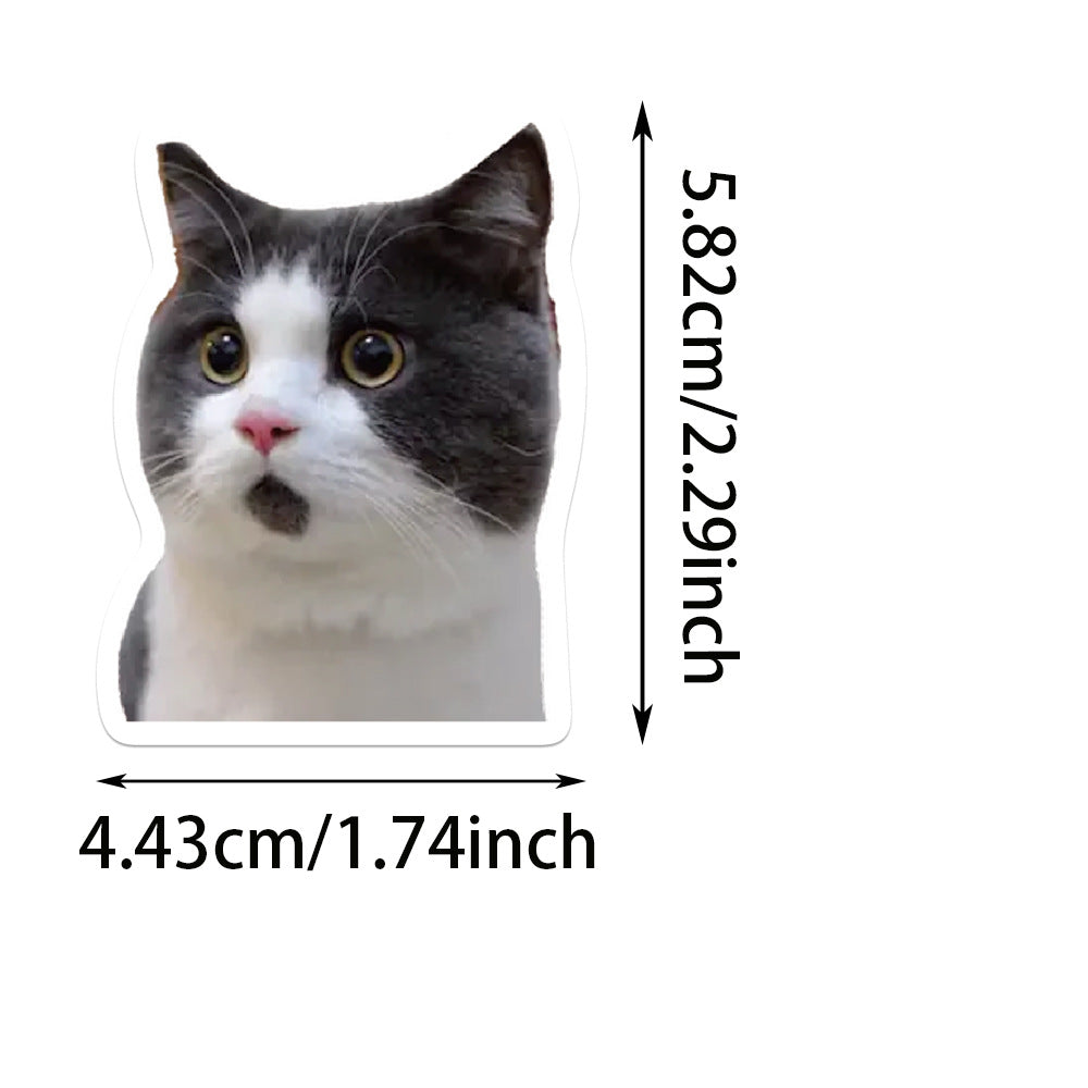100pcs Funny Cat Meme Stickers Pack – Waterproof Vinyl Decals for Laptop, Water Bottle, Scrapbook, Gifts - 887302